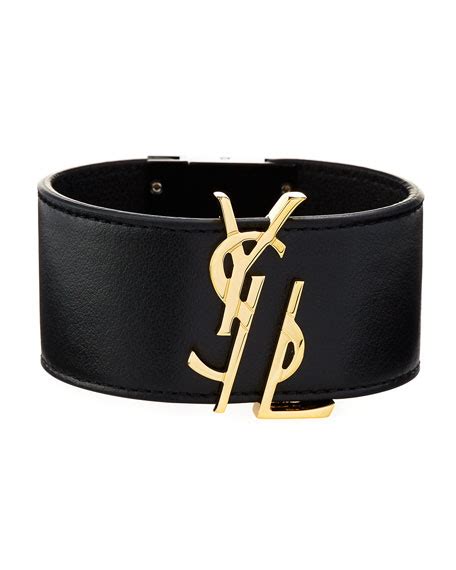 ysl leather cuff|More.